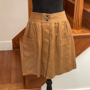 J. Crew Linen Button Skirt with Pockets